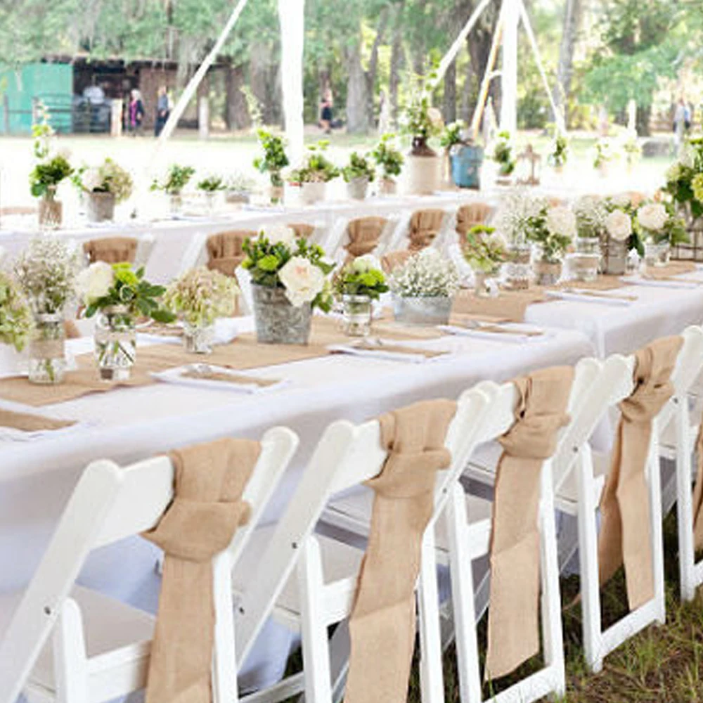 Free Shipping 10pcs Hessian Jute Burlap Chair Sashes Jute Chair Tie Bow Rustic For Wedding Festival Party Hotel Home Decoration
Free Shipping 10pcs Hessian Jute Burlap Chair Sashes Jute Chair Tie Bow Rustic For Wedding Festival Party Hotel Home Decoration