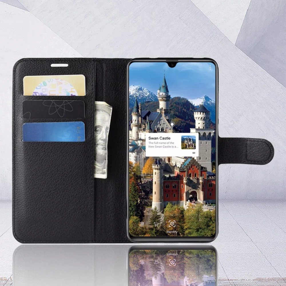 Чехол книжка с бумажником для huawei mate 20 pro чехол накладка из искусственной кожи