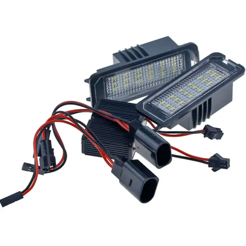 2X18SMD безошибочные светодиодсветодиодный лампы для номерного знака V ~ W Golf MK4 MK5 MK6