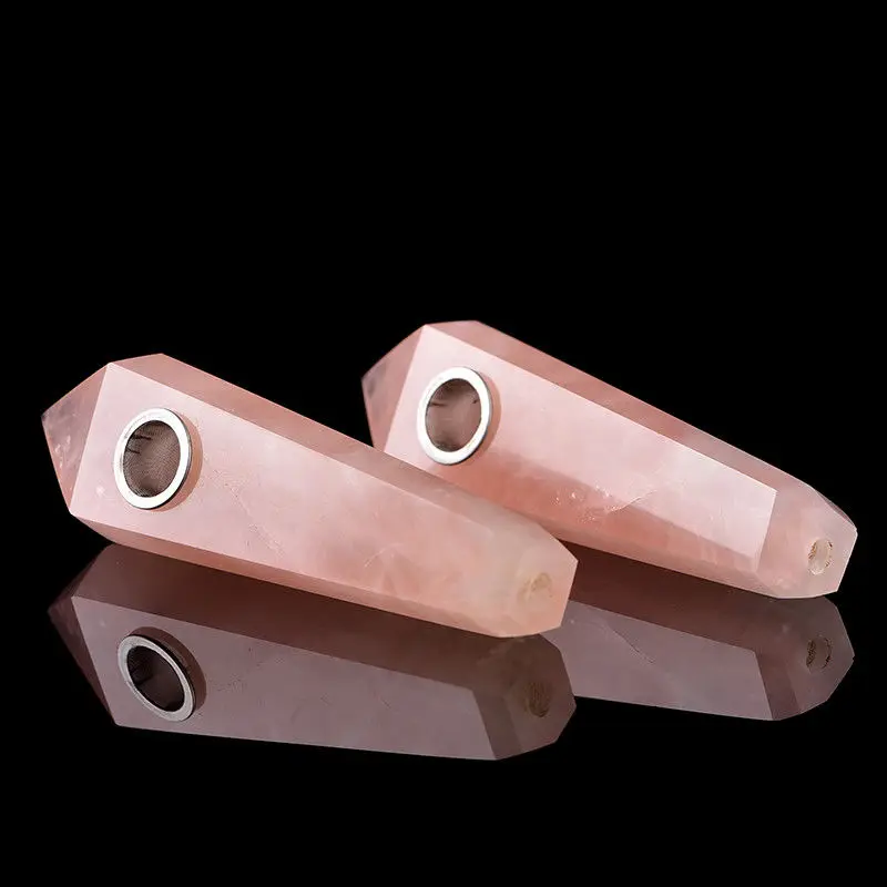 2pcs Natural Pink Rose Quartz Smoking Pipes Crystal Point Wand Healing stones polishing quartz crystals for gifts
2pcs Natural Pink Rose Quartz Smoking Pipes Crystal Point Wand Healing stones polishing quartz crystals for gifts