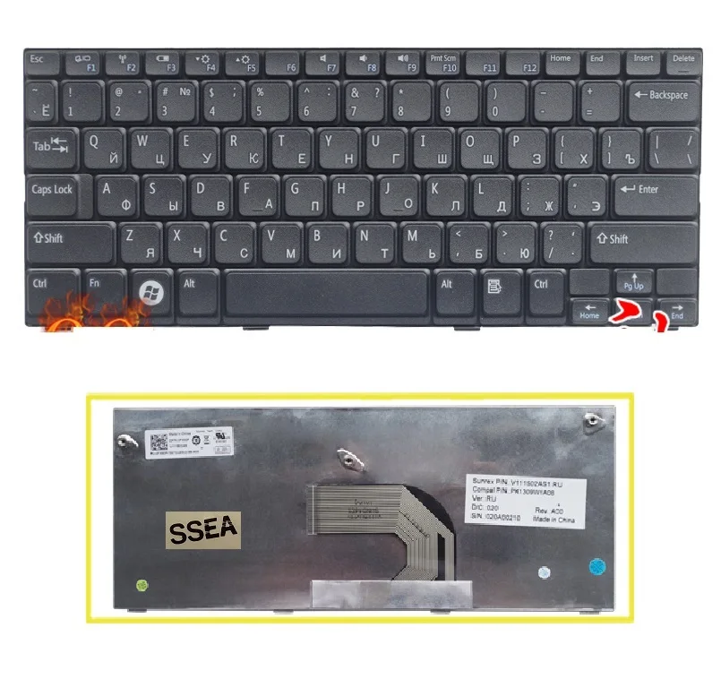 SSEA New RU Keyboard For DELL Inspiron Mini 10 1012 1014 1018 P04T Russian Keyboard laptop
SSEA New RU Keyboard For DELL Inspiron Mini 10 1012 1014 1018 P04T Russian Keyboard laptop