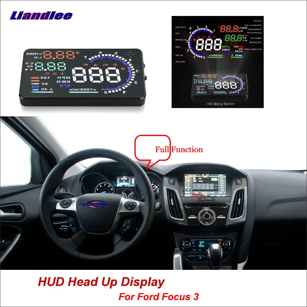 Liandlee Car HUD Head Up Display For Ford Focus 3 2012-2018 Digital Speedometer Fuel Consumption Projector Screen Detector
Liandlee Car HUD Head Up Display For Ford Focus 3 2012-2018 Digital Speedometer Fuel Consumption Projector Screen Detector