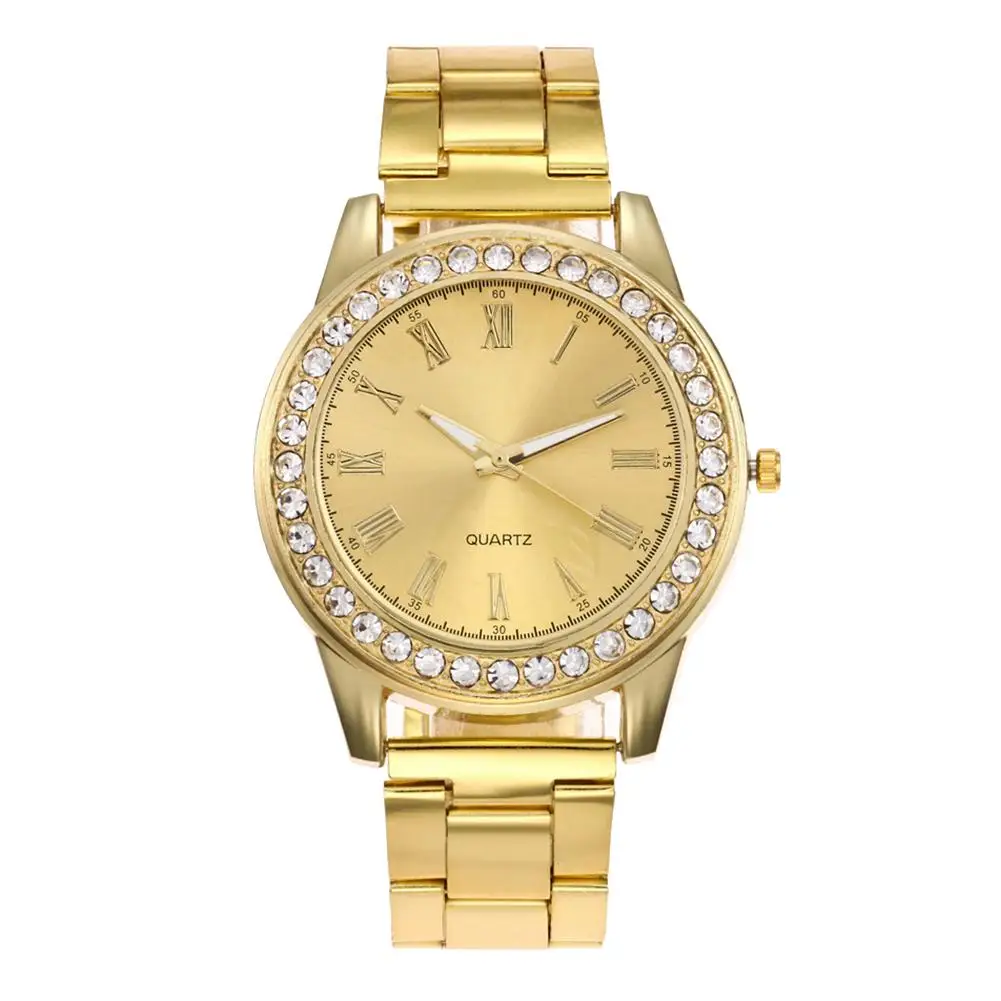 New Luxury Roman Number Rhinestone Round Dial Analog Women Quartz Wrist Watch Gift
New Luxury Roman Number Rhinestone Round Dial Analog Women Quartz Wrist Watch Gift
