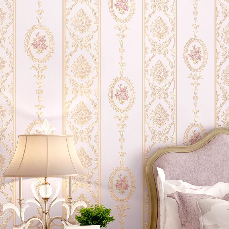 beibehang Pink vertical stripes wallpaper thick warm living room bedroom 3D European pastoral non-woven wallpaper TV background
beibehang Pink vertical stripes wallpaper thick warm living room bedroom 3D European pastoral non-woven wallpaper TV background