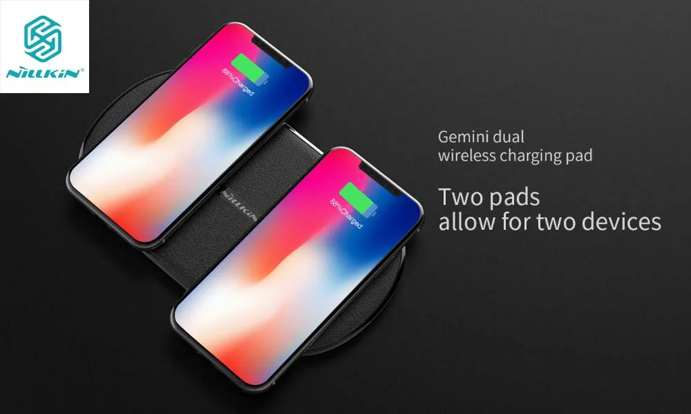 NILLKIN 10W Dual Seat Qi Wireless Charger For iPhone X Xs Max 8 9 Samsung Note 10 Pro Fast Wireless Charging Pad Desktop Charger
NILLKIN 10W Dual Seat Qi Wireless Charger For iPhone X Xs Max 8 9 Samsung Note 10 Pro Fast Wireless Charging Pad Desktop Charger
