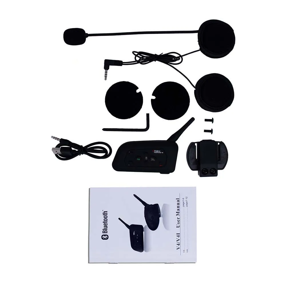 2018 2PCS V4 Bluetooth Motorcycle Intercom Interfone Helmet Headset Speaker Full Duplex Wireless Communicator Moto Helmet
2018 2PCS V4 Bluetooth Motorcycle Intercom Interfone Helmet Headset Speaker Full Duplex Wireless Communicator Moto Helmet