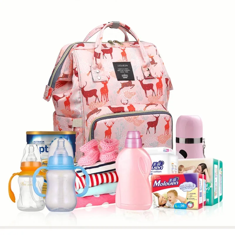 Lequeen Diaper Bag Deer pattern Travel bag Backpack Travel Nursing Bag Multiple Mummy bag Nappy Bag Bebe accessories
Lequeen Diaper Bag Deer pattern Travel bag Backpack Travel Nursing Bag Multiple Mummy bag Nappy Bag Bebe accessories