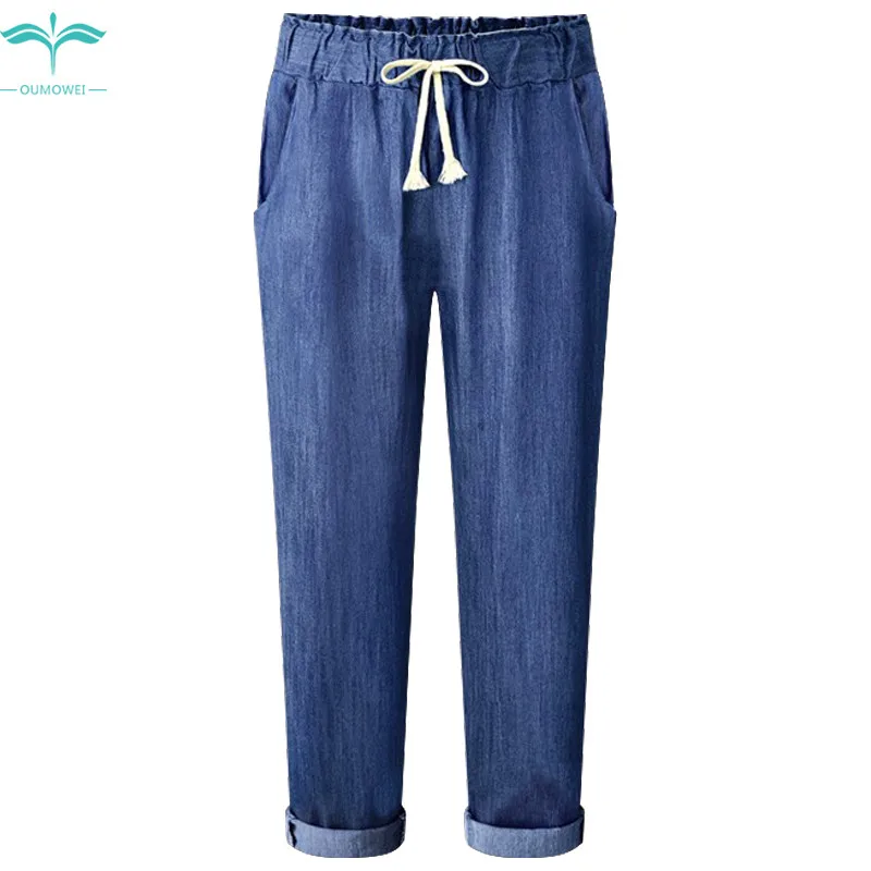 OUMOWEI Women's Jeans 2018 Fashion New Autumn Harem Pants Solid Color Thin Section Was Thin Loose Nine Points Casual Pants Jeans
OUMOWEI Women's Jeans 2018 Fashion New Autumn Harem Pants Solid Color Thin Section Was Thin Loose Nine Points Casual Pants Jeans