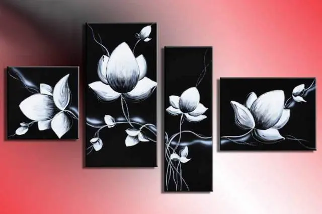 hand-painted modern wall art fly In black white flowers home decoration Landscape oil painting on canvas 4pcs/set framed
hand-painted modern wall art fly In black white flowers home decoration Landscape oil painting on canvas 4pcs/set framed