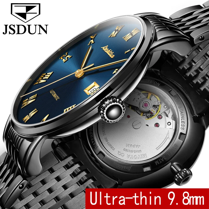 JSDUN Luxury watches men Stainless steel Automatic ultra thin mechanical wrist watches Sapphire waterproof multifunction watch
JSDUN Luxury watches men Stainless steel Automatic ultra thin mechanical wrist watches Sapphire waterproof multifunction watch