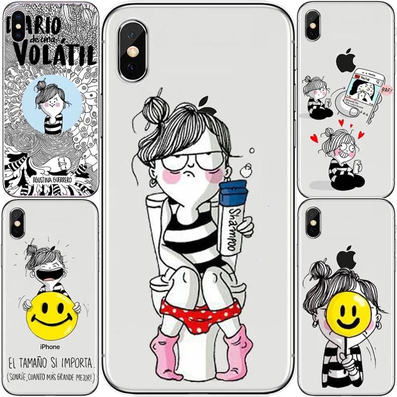 Чехол Funda jump la volatil из мягкого силикона и ТПУ для iPhone X XS XR MAX SE 5S 6S 6SPlus 7 8Plus дневник
