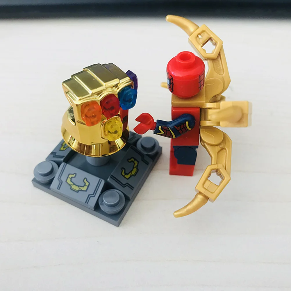 Игрушечные строительные блоки супер героев lEGOED Avengers Infinity War Iron Man Thanos Thor Black Panther