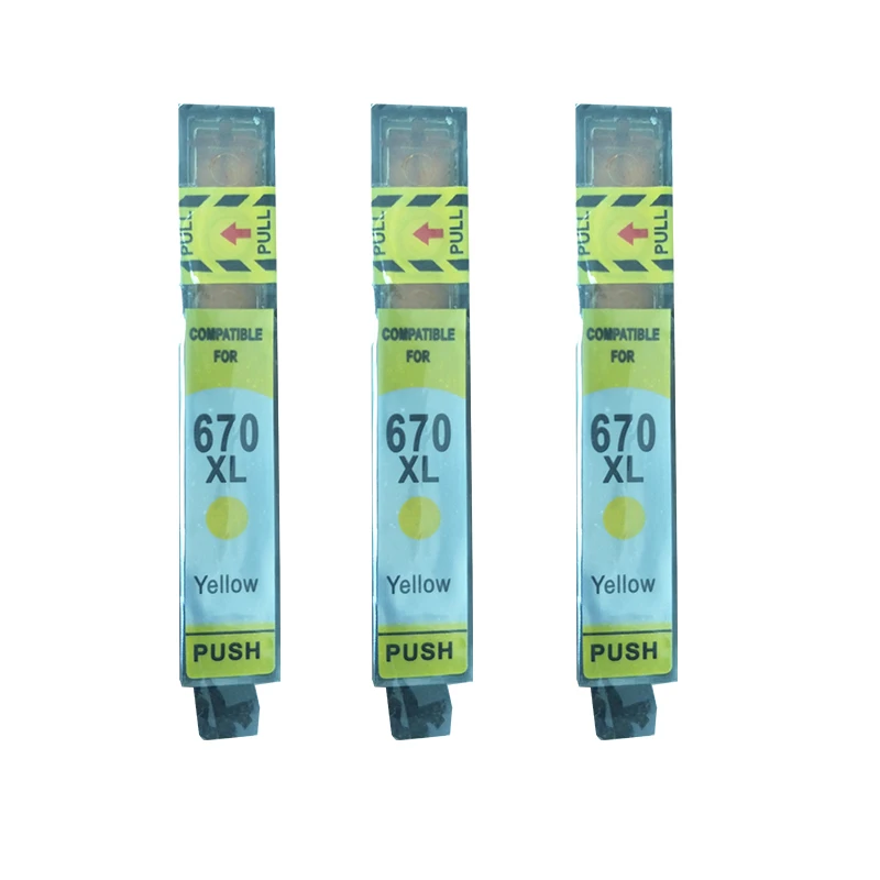 3 Pack Yellow Y For HP670 670 670XL Full ink cartridge Replacement Compatible for Deskjet 3525 4615 4625 5525 6525 printer
3 Pack Yellow Y For HP670 670 670XL Full ink cartridge Replacement Compatible for Deskjet 3525 4615 4625 5525 6525 printer