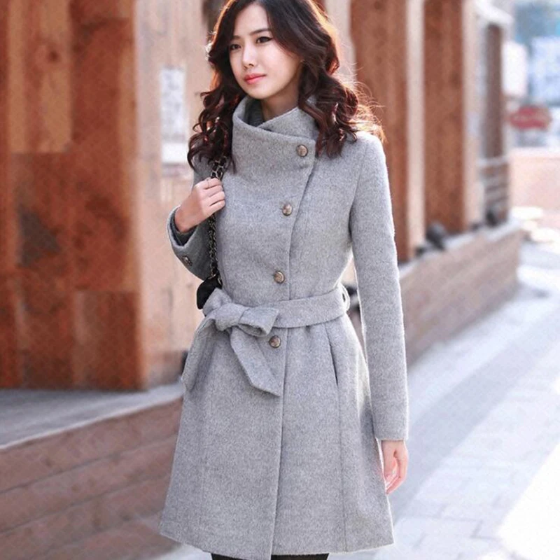 2019 Fashion Korean version Woolen coat Women Winter Long sleeve Solid color Double pocket Jackets Female cc232
2019 Fashion Korean version Woolen coat Women Winter Long sleeve Solid color Double pocket Jackets Female cc232
