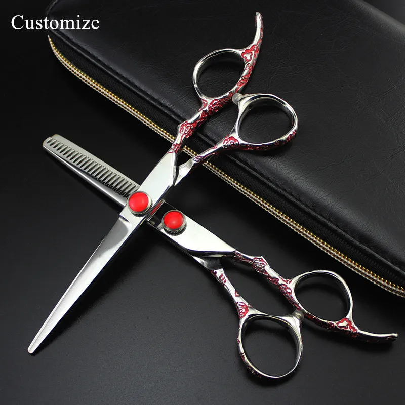 Customize professional Japan 440c Red Plum handle 6 '' hair salon scissors cutting barber Thinning shears hairdressing scissors
Customize professional Japan 440c Red Plum handle 6 '' hair salon scissors cutting barber Thinning shears hairdressing scissors