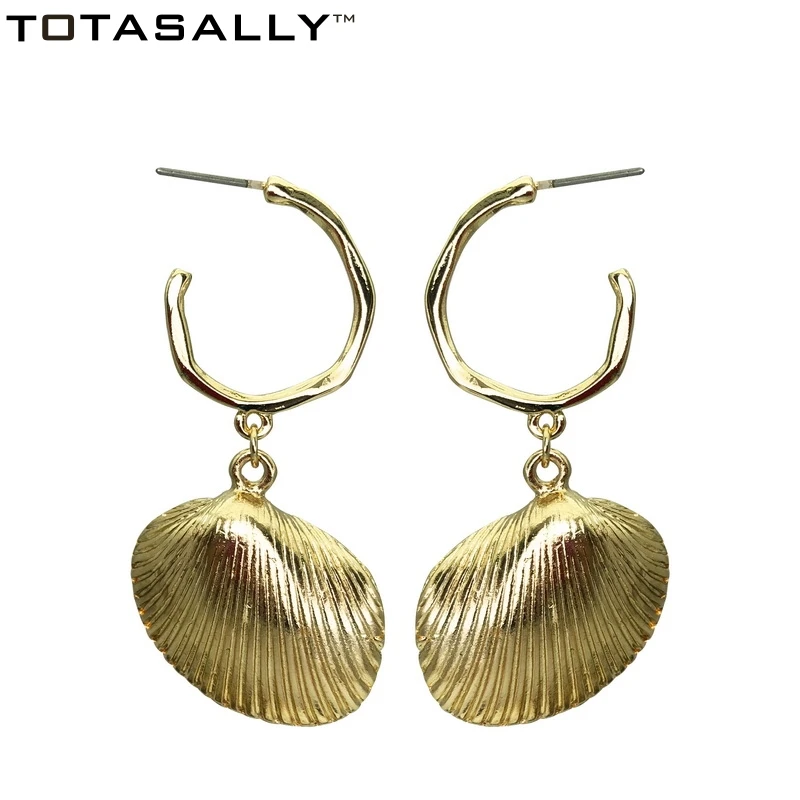 TOTASALLY Golden Alloy Seashell hoop Earrings Woman Baroque Summer Beach Shell Hoop Earring Jewelry Collection DropShipping
TOTASALLY Golden Alloy Seashell hoop Earrings Woman Baroque Summer Beach Shell Hoop Earring Jewelry Collection DropShipping