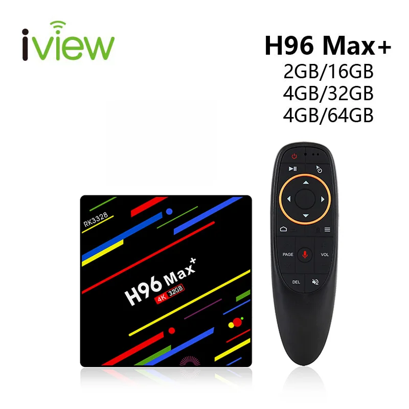 ТВ приставка H96 MAX + на базе Android 8 1 четырехъядерный процессор RK3328 2 4G/5G Wi Fi BT4.0 KD18.0 A