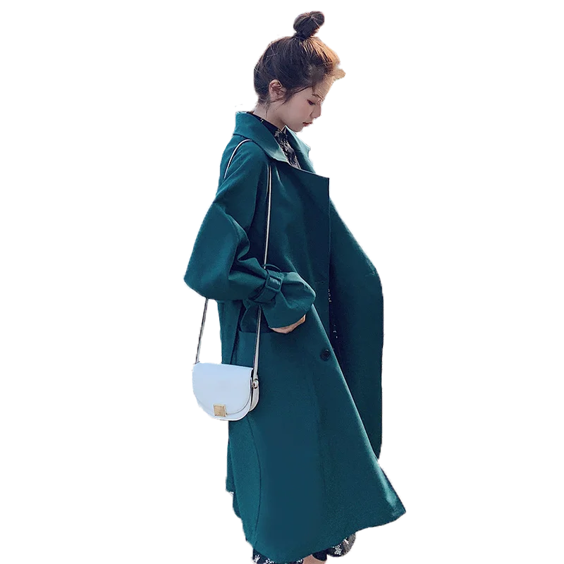 Women's Clothes for Autumn Medium and Long-style Outerwear Loose Gorgeous New Korean Version Long sleeved Belt Oversized Coat
Women's Clothes for Autumn Medium and Long-style Outerwear Loose Gorgeous New Korean Version Long sleeved Belt Oversized Coat