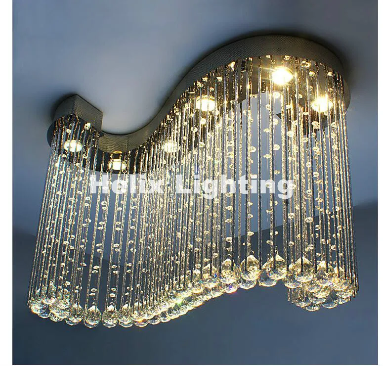 Modern European Art decration L80cm 90-265V Modern S Shaped Style Design LED Crystal Ceiling Lamp Luster GU10 LED Crystal Lights
Modern European Art decration L80cm 90-265V Modern S Shaped Style Design LED Crystal Ceiling Lamp Luster GU10 LED Crystal Lights