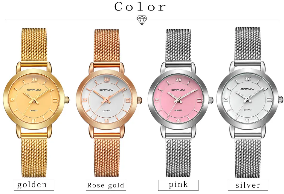 CRRJU Reloj Muje Montre Fem