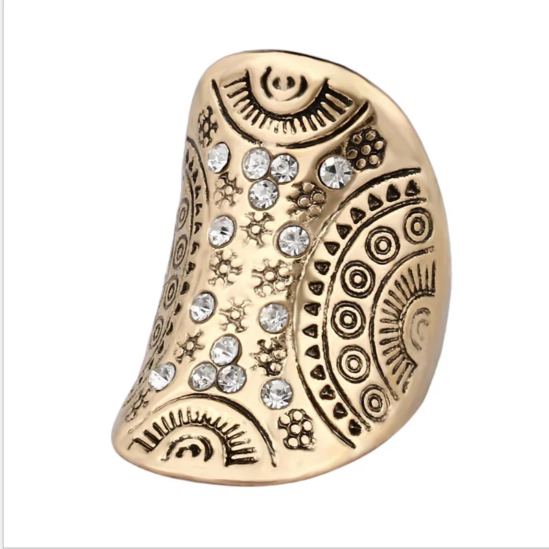 Vintage Antique Gold Color Carved Totem Rings for Women Ethnic Rings Party Jewelry
Vintage Antique Gold Color Carved Totem Rings for Women Ethnic Rings Party Jewelry