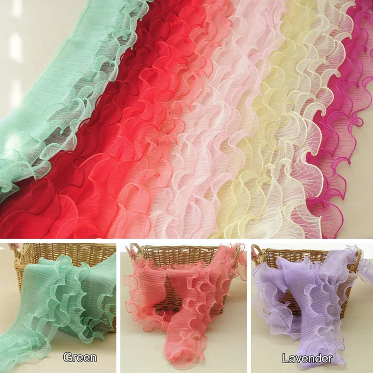 8Yard /lot 12colors ruffle skirt lace trim diy gauze lace clothes accessories wedding decoration DIY materials
8Yard /lot 12colors ruffle skirt lace trim diy gauze lace clothes accessories wedding decoration DIY materials