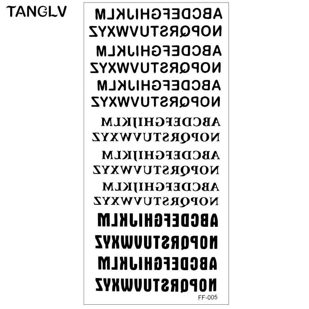 Бренд TANGLV татуировка на руку черный Английский алфавит A-Z Временные татуировки