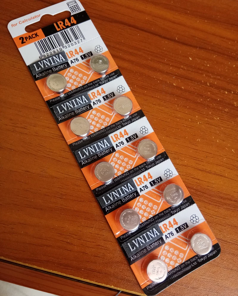 10 шт./лот оригинальный maxel LR44 AG13 A76 G13 LR44H Щелочная Кнопочная батарея Батарея