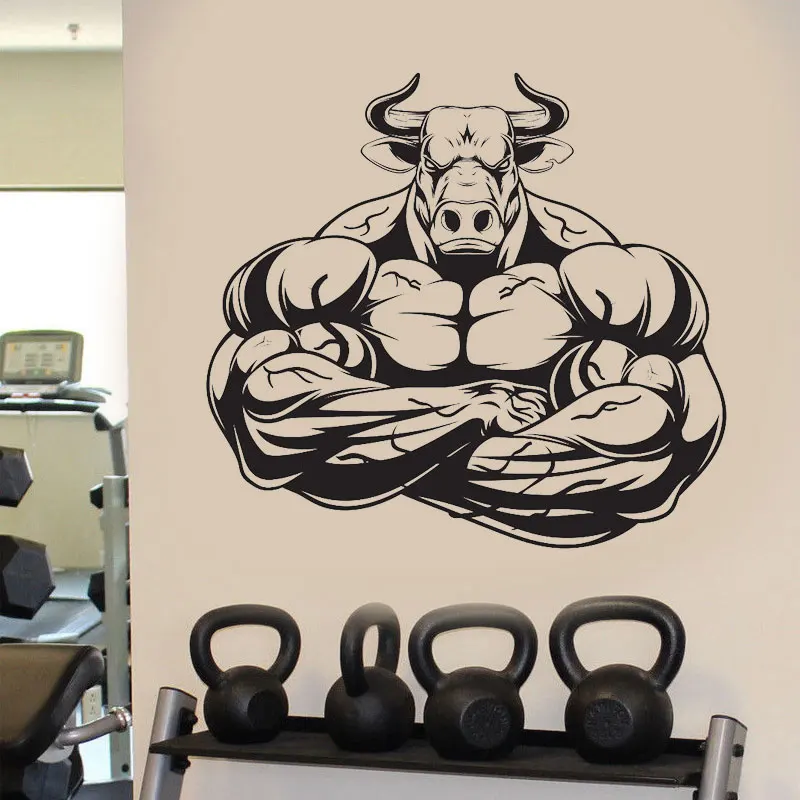 Gym Bull Barbell Fitness Wall Sticker Vinyl Home Decor Removable Interior Decal DIY Self-adhesive Plane Wallpaper Mural G-08
Gym Bull Barbell Fitness Wall Sticker Vinyl Home Decor Removable Interior Decal DIY Self-adhesive Plane Wallpaper Mural G-08