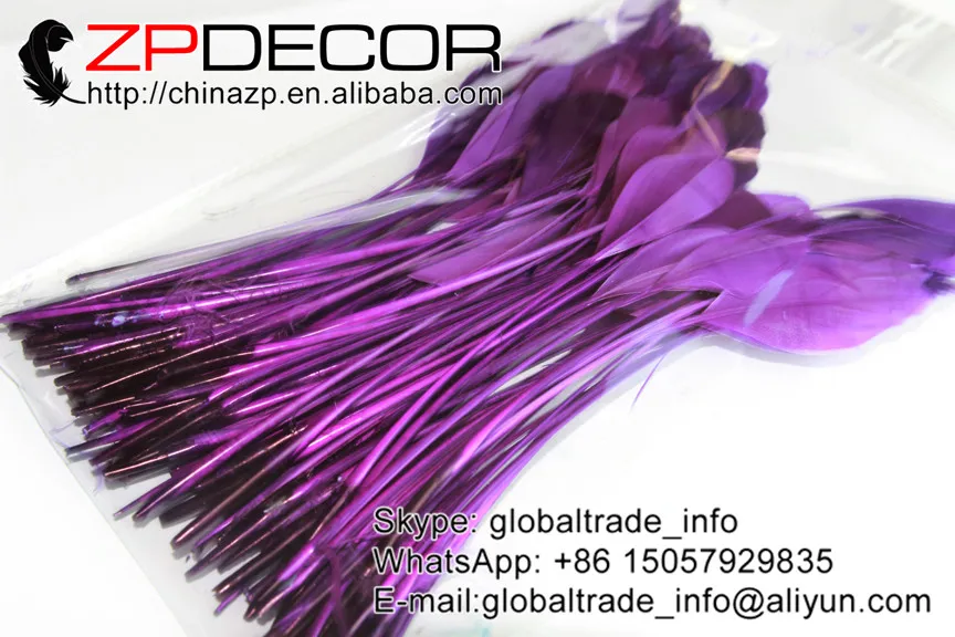 ZPDECOR 200pcs/lot 15-20 cm(6-8inch) Premium Purple Stripped Goose Feathers Plume For Carnival Featival Decoration
ZPDECOR 200pcs/lot 15-20 cm(6-8inch) Premium Purple Stripped Goose Feathers Plume For Carnival Featival Decoration