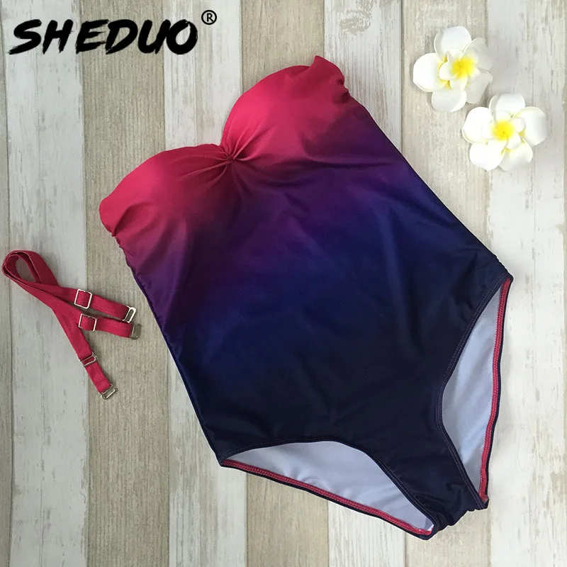 Newest Plus Size Swimwear Gradual Color Beach Swimming Wear One-piece Swimsuit Maillot Hard Cup Ruffle Bathing Suit
Newest Plus Size Swimwear Gradual Color Beach Swimming Wear One-piece Swimsuit Maillot Hard Cup Ruffle Bathing Suit