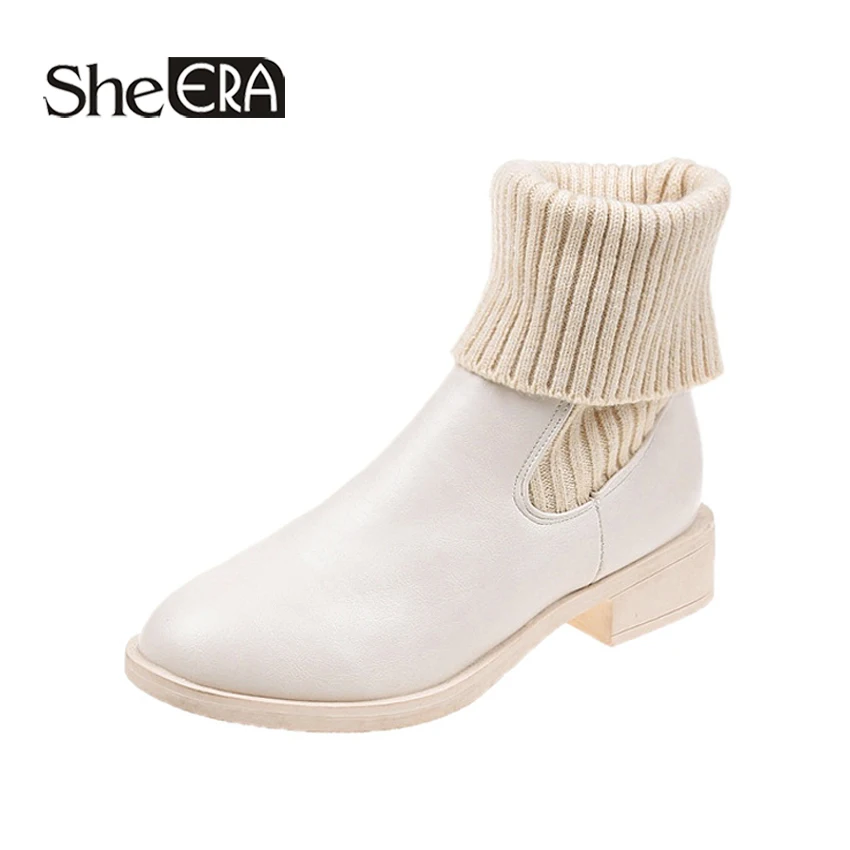 New Fashion Women Boots Turnover Women Ankle Boots Beige/Black Slip-On Casual Lady Shoes Classic Female Shoes She ERA
New Fashion Women Boots Turnover Women Ankle Boots Beige/Black Slip-On Casual Lady Shoes Classic Female Shoes She ERA