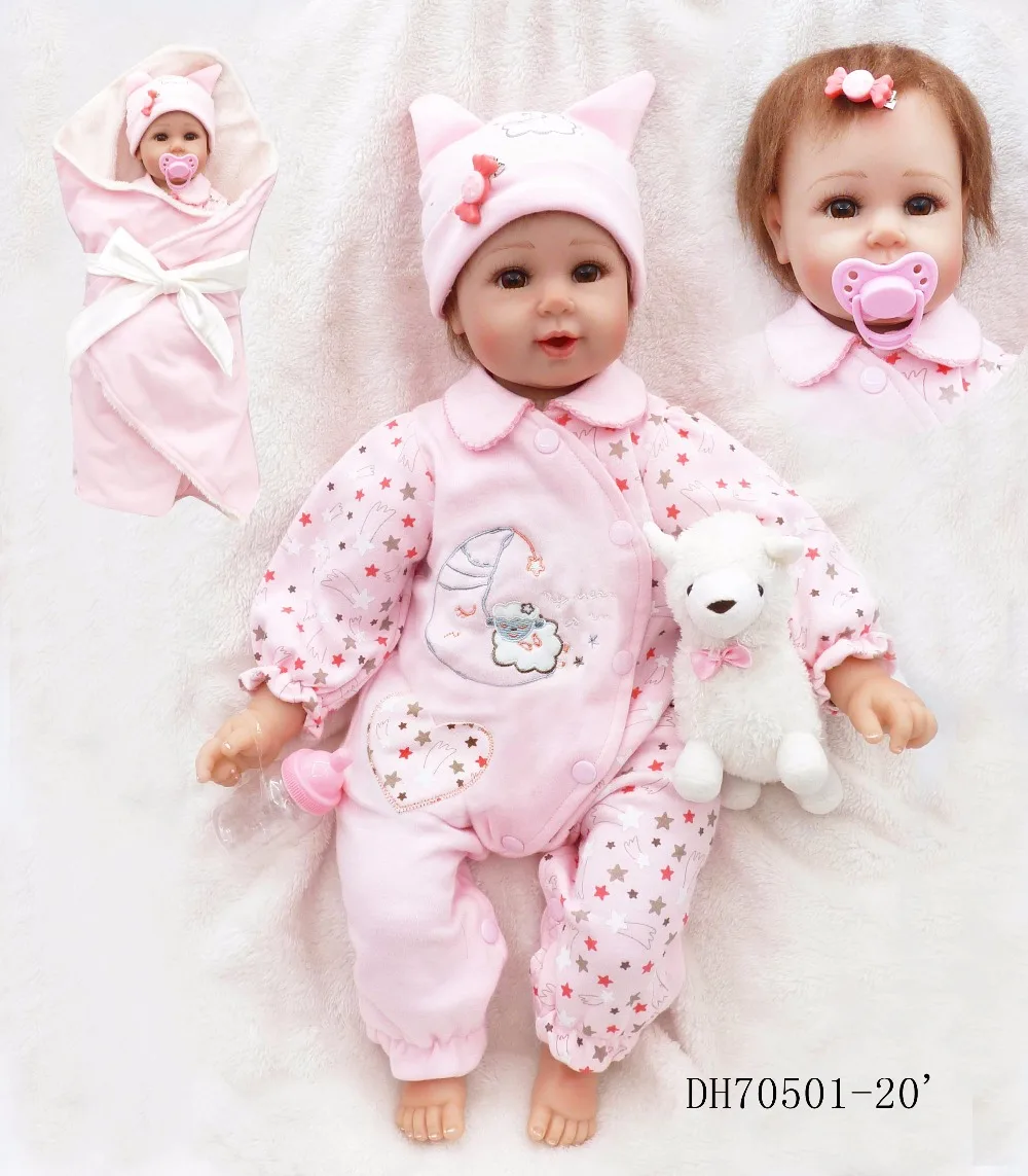 Forrsdor 50cm Star Products charm Baby bebe bonecas simulation newborn baby girl with one plush toy Silicone Reborn Baby Dolls
Forrsdor 50cm Star Products charm Baby bebe bonecas simulation newborn baby girl with one plush toy Silicone Reborn Baby Dolls