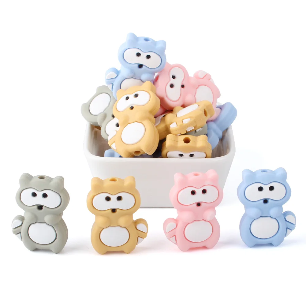 1/4/8pcs Silicone Beads Mini raccoon Silicone Teething Beads Accessories silicone rodent Making Necklace Pendant Baby Products
1/4/8pcs Silicone Beads Mini raccoon Silicone Teething Beads Accessories silicone rodent Making Necklace Pendant Baby Products