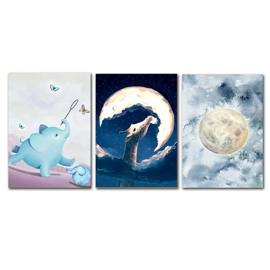 AtFipan Cartoon Little Fresh Nordic Animal Abstract Living Room Triple Decorative Painting Unframed Wall Art Poster and Print
AtFipan Cartoon Little Fresh Nordic Animal Abstract Living Room Triple Decorative Painting Unframed Wall Art Poster and Print