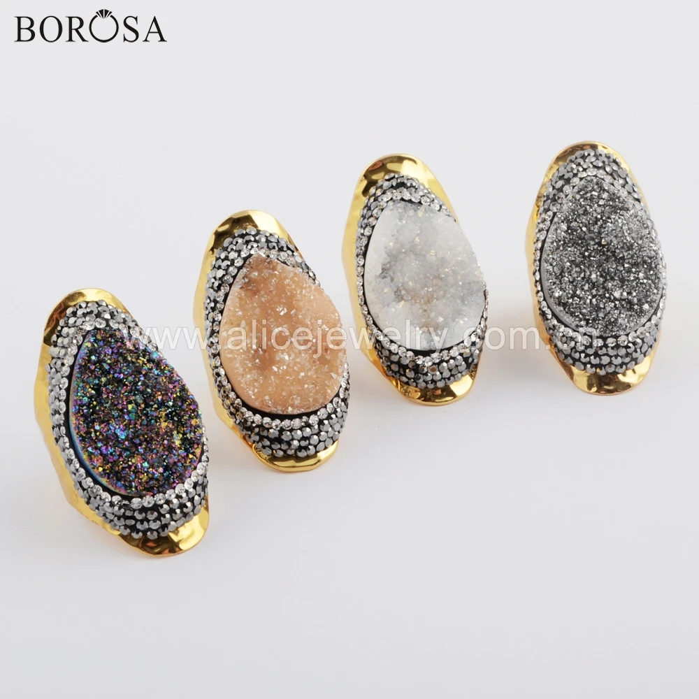 Женские кольца-кольца с кристаллом BOROSA, радужные дружесзы, золотистое кольцо с гальваническим покрытием и натуральным агатом, 5 шт., ювелирные изделия для женщин, с украшением в виде банта
Женские кольца-кольца с кристаллом BOROSA, радужные дружесзы, золотистое кольцо с гальваническим покрытием и натуральным агатом, 5 шт., ювелирные изделия для женщин, с украшением в виде банта