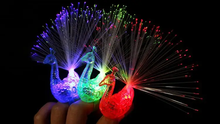 Peacock Finger Light Colorful LED Light-up Rings Party Gadgets Kids Intelligent Toy for Party Gift Color Random SN1616
Peacock Finger Light Colorful LED Light-up Rings Party Gadgets Kids Intelligent Toy for Party Gift Color Random SN1616