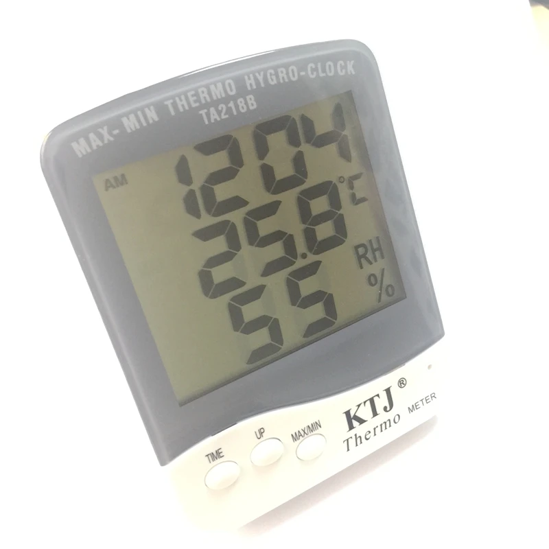 Big LCD Indoor Thermometer Hygrometer Desktop Stand Digital Household Temperature Humidity Meter Clock With Wall Hang TA218B
Big LCD Indoor Thermometer Hygrometer Desktop Stand Digital Household Temperature Humidity Meter Clock With Wall Hang TA218B