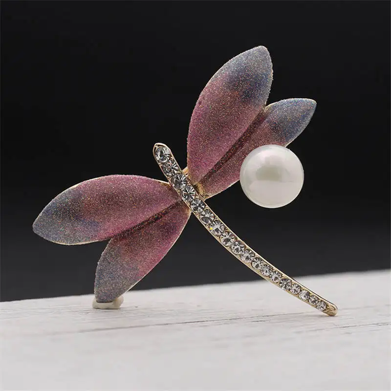 Универсальный значок со стрекозой DoreenBeads с искусственными жемчужными бусинами