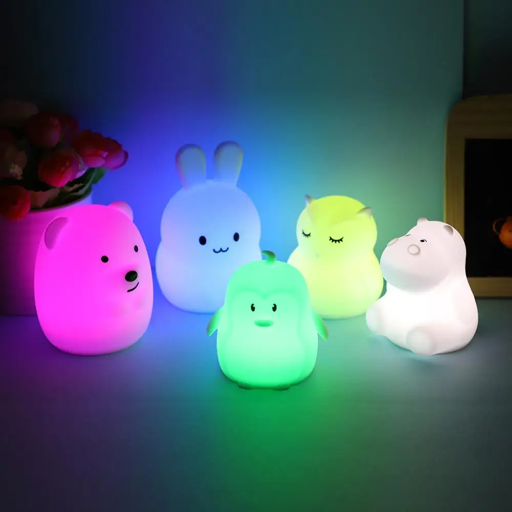Mini Owl RGB LED Night Light Portable Cartoon Silicone Animal Bird Night Lamp Bedroom Bedside Lamp for Children Kids Baby Gift
Mini Owl RGB LED Night Light Portable Cartoon Silicone Animal Bird Night Lamp Bedroom Bedside Lamp for Children Kids Baby Gift