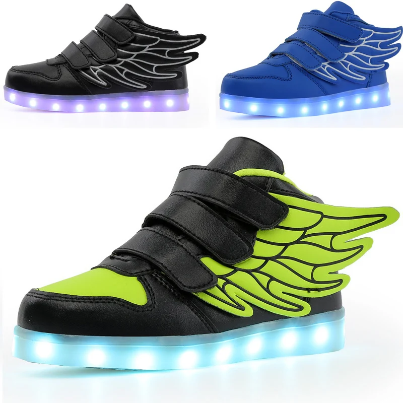 Kids Boys Girl LED Light Shoe Up High Top Wings Leather Shoes USB Rechargeable Flashing Sneakers Girls Dance Lights Nights Shoes
Kids Boys Girl LED Light Shoe Up High Top Wings Leather Shoes USB Rechargeable Flashing Sneakers Girls Dance Lights Nights Shoes