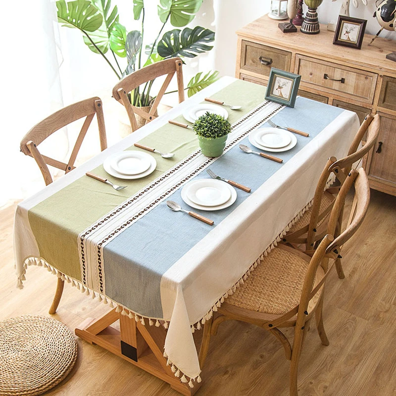 Cotton Linen Jacquard Tablecloth Nordic Style Embroidered Tassel Lace Khaki Striped Rectangular Dining Table Cloth for Wedding
Cotton Linen Jacquard Tablecloth Nordic Style Embroidered Tassel Lace Khaki Striped Rectangular Dining Table Cloth for Wedding