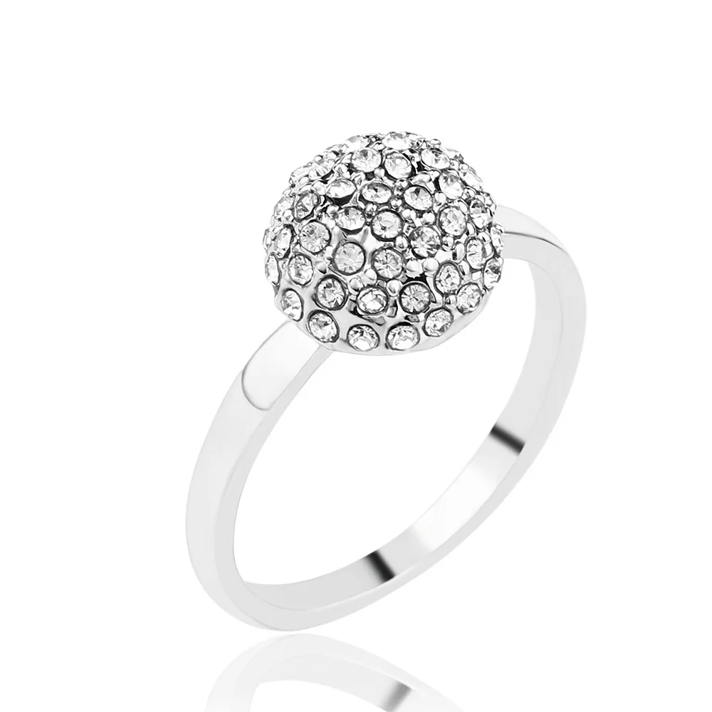 Bride Wedding Ring for Women Silver color Jewelry Fashion Trendy Style Crystal Ball Finger Ring Gift
Bride Wedding Ring for Women Silver color Jewelry Fashion Trendy Style Crystal Ball Finger Ring Gift