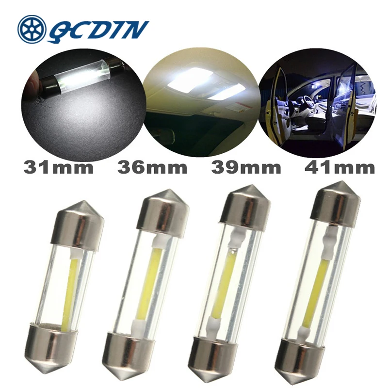 White 31MM/36MM/39MM/42MM COB Filament LED Festoon Dome License Glass Lights Reading Light
White 31MM/36MM/39MM/42MM COB Filament LED Festoon Dome License Glass Lights Reading Light