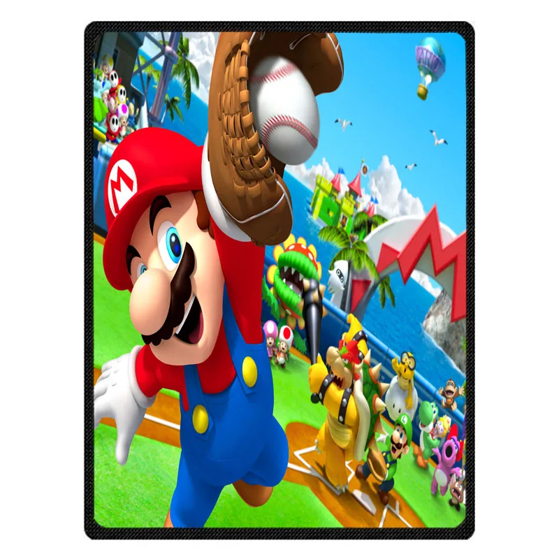 Детское Флисовое одеяло Super Mario теплый зимний дорожный плед из кораллового флиса