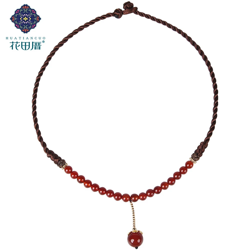 Ethnic Handmade Chokers Necklace Red Stone Tassel Pineapple Knot Rope Personalized Necklace Alloy Female Accessories DL-190306
Ethnic Handmade Chokers Necklace Red Stone Tassel Pineapple Knot Rope Personalized Necklace Alloy Female Accessories DL-190306