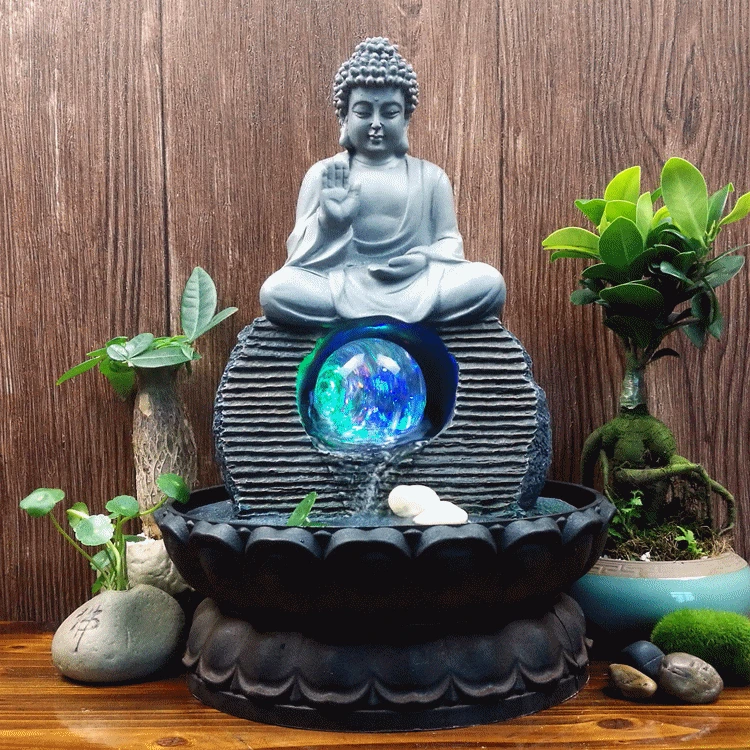 110V-220V Feng Shui Auspicious Buddha Statue Monk Figurine Flowing Water Fountain Tabletop Water Feature Retro Home Decoration
110V-220V Feng Shui Auspicious Buddha Statue Monk Figurine Flowing Water Fountain Tabletop Water Feature Retro Home Decoration