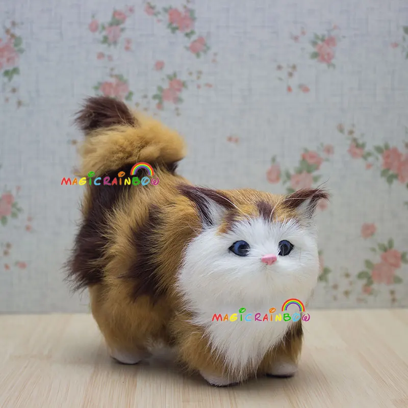 Пушистый Mew Кот Китти украшение имитация 4 7 "Высота домашний декор обучающая