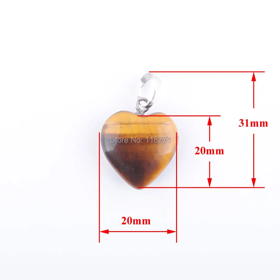 WOJIAER Natural Tiger's Eye Gem Stone Bead Heart Silver Plated Reiki Chakra Pendant PN3432
WOJIAER Natural Tiger's Eye Gem Stone Bead Heart Silver Plated Reiki Chakra Pendant PN3432