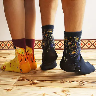 Новые носки с 3d рисунком в стиле ретро для мужчин и женщин забавные новые